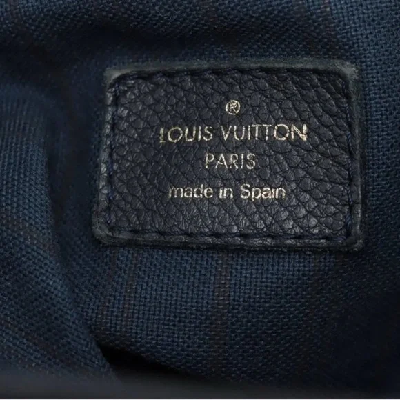 Louis Vuitton Navy Empreinte Embossed Monogram Shoulder Bag with Gold Hardware - Picture 9 of 11